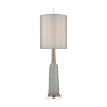 ELK Home D4512 Invariant Table Lamp in Grey and Cafe Bronze with a Light Grey Linen Shade