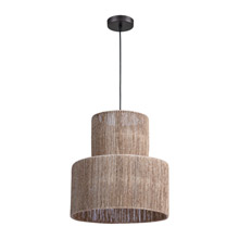ELK Home D4635 Corsair 1-Light Pendant in Natural Finish with a Woven Jute Shade