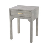 Sands Point 1-Drawer Side Table in Grey and Gold - ELK Home 3169-026S
