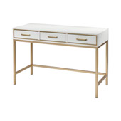 Sands Point 3-Drawer Desk in Off-white and Gold - ELK Home 3169-101