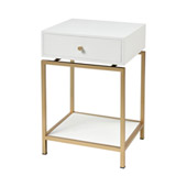 Clancy Accent Table in White - ELK Home 3169-143
