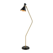 Virtuoso Floor Lamp in Matte Black and Aged Brass - ELK Home D3805