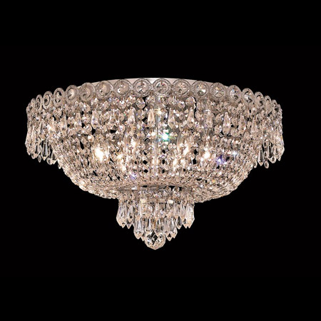 Elegant Lighting 1900F18C/EC Crystal Century Flush Mount Ceiling Light Fixture - (Clear)