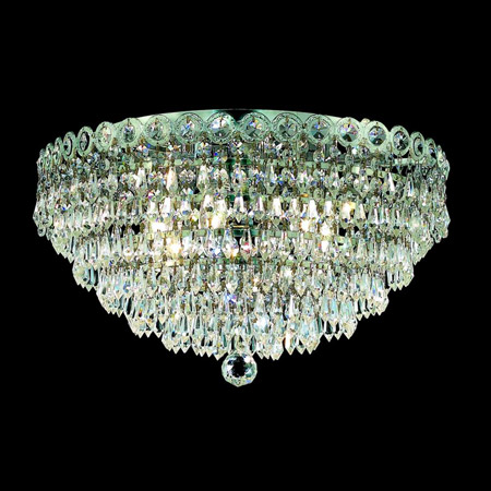 Elegant Lighting 1902F14C/EC Crystal Century Flush Mount Ceiling Light Fixture - (Clear)