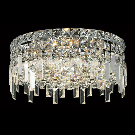 Elegant Lighting 2031F14C/EC Crystal Maxime Flush Mount Ceiling Light Fixture - (Clear)