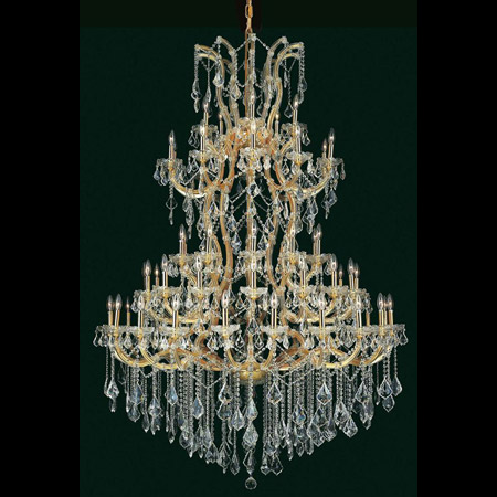 Elegant Lighting 2800G54G/EC Crystal Maria Theresa Large Chandelier - (Clear)