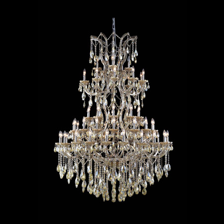 Elegant Lighting 2800G54GT-GT/RC Crystal Maria Theresa Large Chandelier - Golden Teak (Smoky)