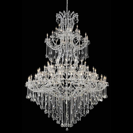 Elegant Lighting 2800G96C/EC Crystal Maria Theresa Large Chandelier - (Clear)
