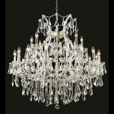 Elegant Lighting 2801D36C/RC Crystal Maria Theresa Chandelier - (Clear)