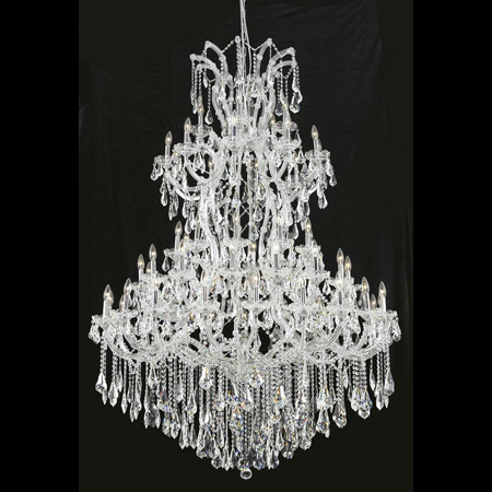 Elegant Lighting 2801G54C/RC Crystal Maria Theresa Large Chandelier - (Clear)