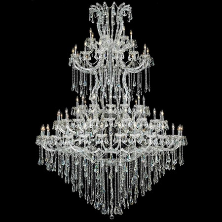 Elegant Lighting 2801G96C/RC Crystal Maria Theresa Large Chandelier - (Clear)