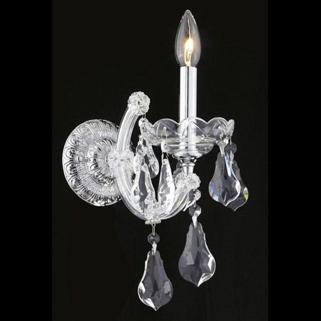 Elegant Lighting 2801W1C/RC Crystal Maria Theresa Wall Sconce - (Clear)