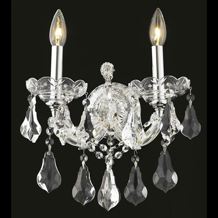 Elegant Lighting 2801W2C/RC Crystal Maria Theresa Wall Sconce - (Clear)