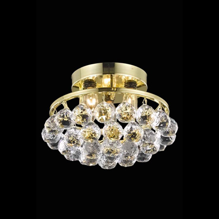 Elegant Lighting 9805F10G/RC Crystal Corona Flush Mount Ceiling Light Fixture - (Clear)