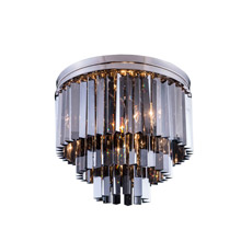 Elegant Lighting 1201F20PN-SS/RC Crystal Sydney Flush Mount Ceiling Light Fixture - Silver Shade (Grey)