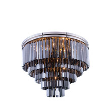 Elegant Lighting 1201F32PN-SS/RC Crystal Sydney Flush Mount Ceiling Light Fixture - Silver Shade (Grey)