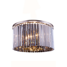 Elegant Lighting 1208F26PN-SS/RC Crystal Sydney Flush Mount Ceiling Light Fixture - Silver Shade (Grey)
