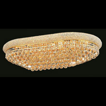 Elegant Lighting 1800F40SG/EC Crystal Primo Large Oval Flush Mount Ceiling Light Fixture - (Clear)