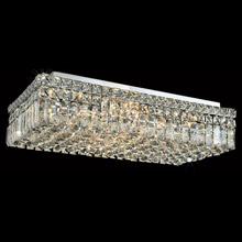Elegant Lighting 2034F24C/EC Crystal Maxime Rectangular Flush Mount Ceiling Light Fixture - (Clear)