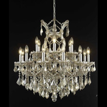Elegant Lighting 2800D30GT-GT/RC Crystal Maria Theresa Chandelier - Golden Teak (Smoky)