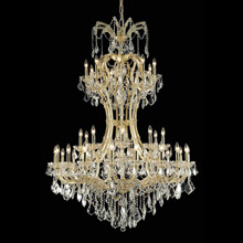 Elegant Lighting 2800D46G/EC Crystal Maria Theresa Chandelier - (Clear)