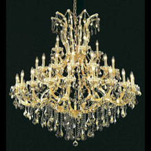 Elegant Lighting 2800G52G-GT/RC Crystal Maria Theresa Large Chandelier - Golden Teak (Smoky)