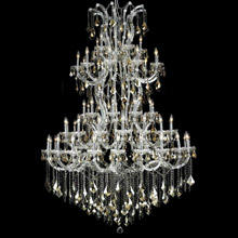 Elegant Lighting 2800G96C-GT/RC Crystal Maria Theresa Large Chandelier - Golden Teak (Smoky)