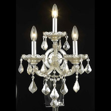 Elegant Lighting 2800W3GT-GT/RC Crystal Maria Theresa Wall Sconce - Golden Teak (Smoky)