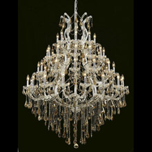 Elegant Lighting 2801G46C-GT/RC Crystal Maria Theresa Chandelier - Golden Teak (Smoky)