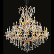 Elegant Lighting 2801G52G/RC Crystal Maria Theresa Large Chandelier - (Clear)