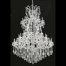 Elegant Lighting 2801G54C/RC Crystal Maria Theresa Large Chandelier - (Clear)