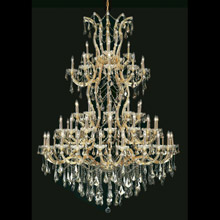 Elegant Lighting 2801G54G-GT/RC Crystal Maria Theresa Large Chandelier - Golden Teak (Smoky)