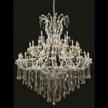 Elegant Lighting 2801G60C-GT/RC Crystal Maria Theresa Large Chandelier - Golden Teak (Smoky)