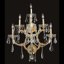 Elegant Lighting 2801W7G/RC Crystal Maria Theresa Wall Sconce - (Clear)