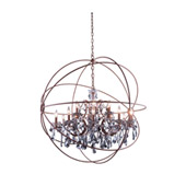 Crystal Geneva Chandelier - Elegant Lighting 1130G43RI-SS