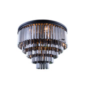 Crystal Sydney Flush Mount Ceiling Light Fixture - Elegant Lighting 1201F32MB-SS
