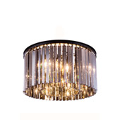 Crystal Sydney Flush Mount Ceiling Light Fixture - Elegant Lighting 1208F26MB-SS