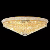 Crystal Primo Large Flush Mount Ceiling Light Fixture - Elegant Lighting 1800F42G