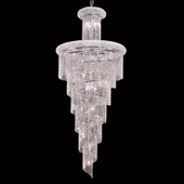 Crystal Spiral Tall Chandelier - Elegant Lighting 1800SR30C