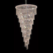 Crystal Spiral Tall Chandelier - Elegant Lighting 1801SR36C