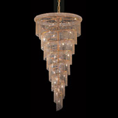Crystal Spiral Tall Chandelier - Elegant Lighting 1801SR36G