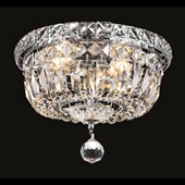Crystal Tranquil Flush Mount Ceiling Light Fixture - Elegant Lighting 2528F10C