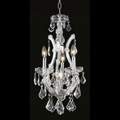 Crystal Maria Theresa Mini Chandelier Pendant - Elegant Lighting 2800D12C