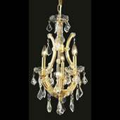 Crystal Maria Theresa Mini Chandelier Pendant - Elegant Lighting 2800D12G