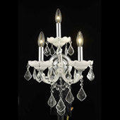 Crystal Maria Theresa Wall Sconce - Elegant Lighting 2800W3WH