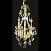 Crystal Maria Theresa Mini Chandelier Pendant - Elegant Lighting 2801D12G