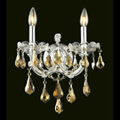 Crystal Maria Theresa Wall Sconce - Elegant Lighting 2801W2C-GT