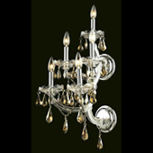 Crystal Maria Theresa Wall Sconce - Elegant Lighting 2801W5C-GT