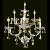 Crystal Maria Theresa Wall Sconce - Elegant Lighting 2801W7C-GT