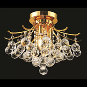 Crystal Toureg Flush Mount Ceiling Light Fixture - Elegant Lighting 8000F16G